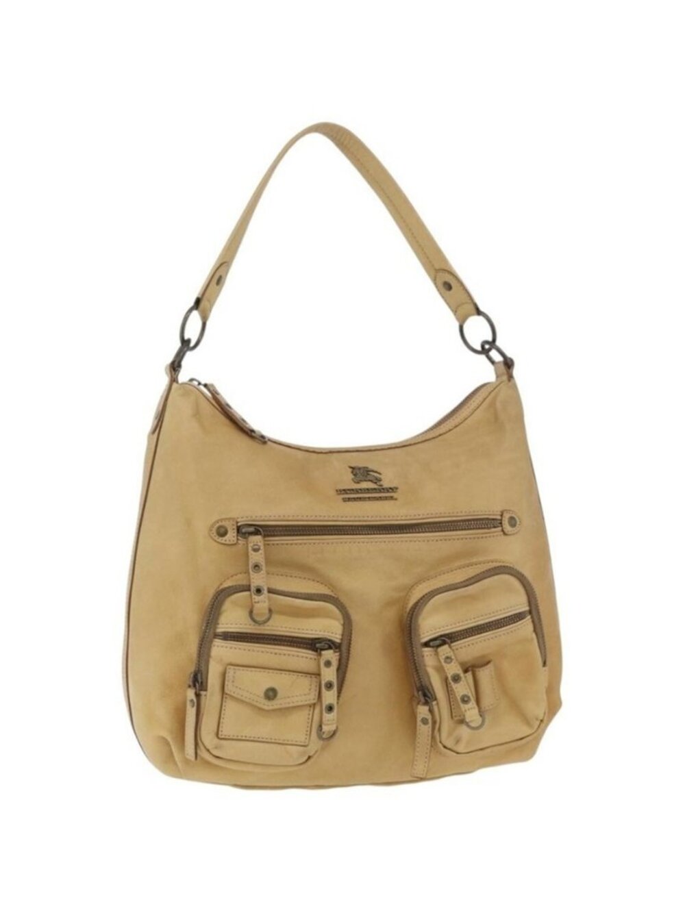 Authentic BURBERRY Blue Label Shoulder Bag Leather Beige